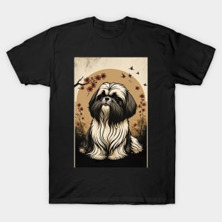 Super Cute Shih Tzu Portrait - Japanese style T-Shirt